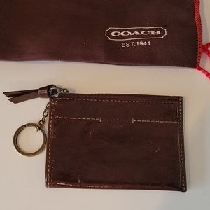 Coach Leather Keychain Wallet